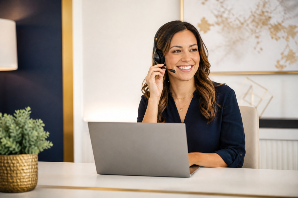 Attended Insurance customer care professional listening on a call